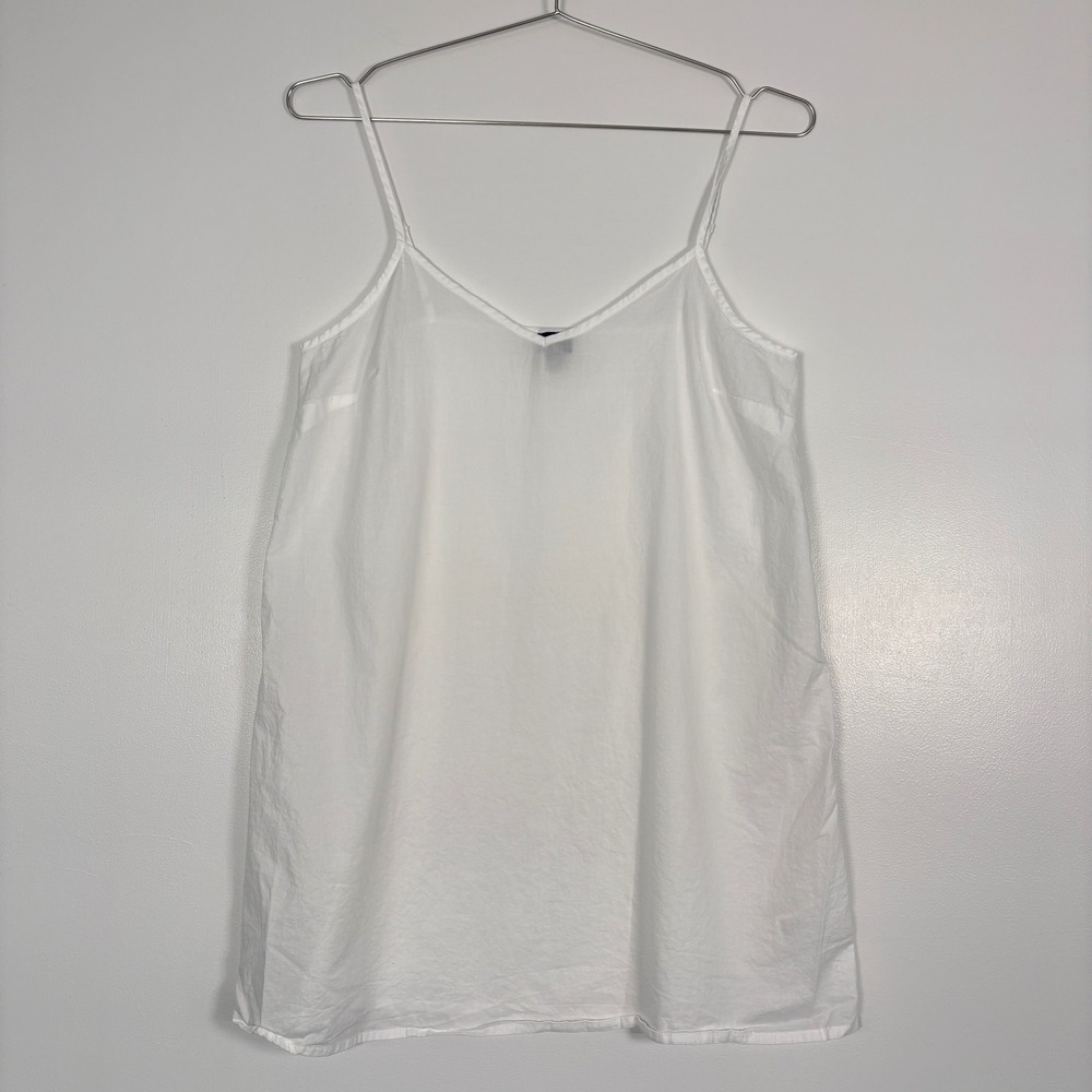Roller Rabbit Women Slip Medium White‎ Cotton Adjustable Straps V-Neck Sleep